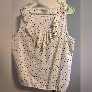 White polka dot blouse